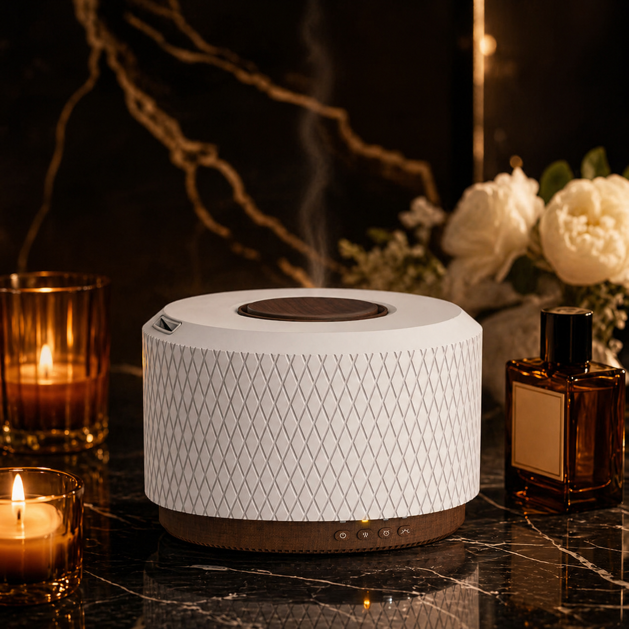Xtract Musica Dark Wood – Aroma Diffuser, Humidifier & Bluetooth Speaker